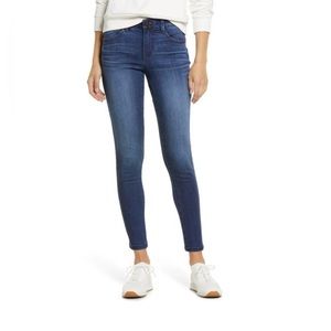 Wit & Wisdom Skinny Jeans Womens 8P Petite Medium Wash Blue Denim Elastic Waist